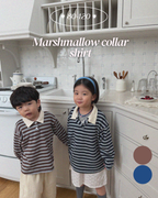 Marshmallow collar shirt / pie