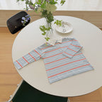Milky striped collar shirt / ninibello