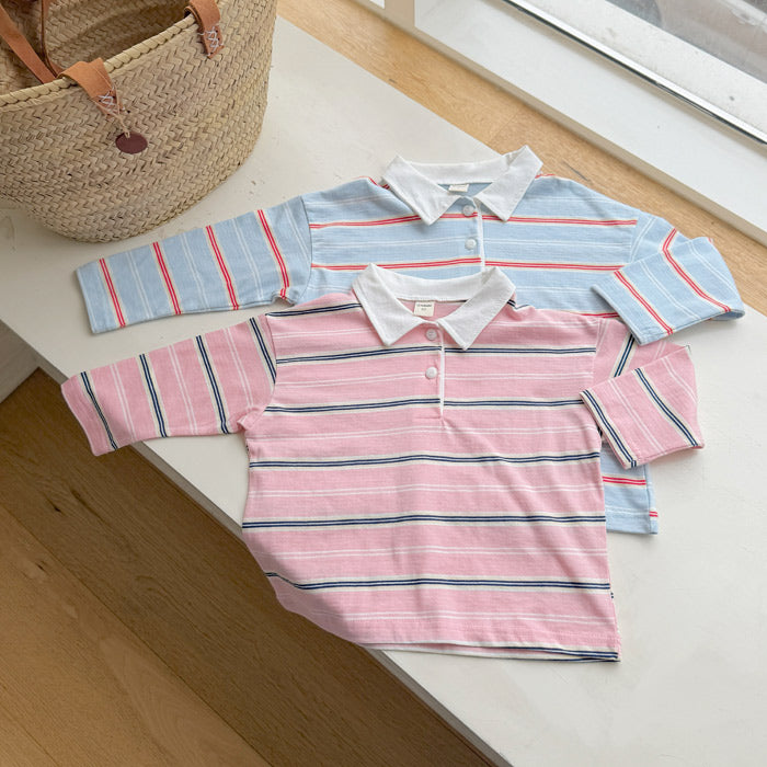 Milky striped collar shirt / ninibello