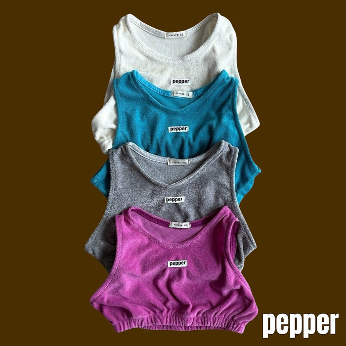 Pepper Terry vest / pepper
