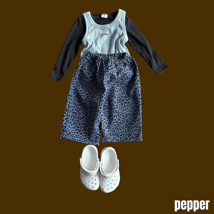 Pig leopard print pants / pepper