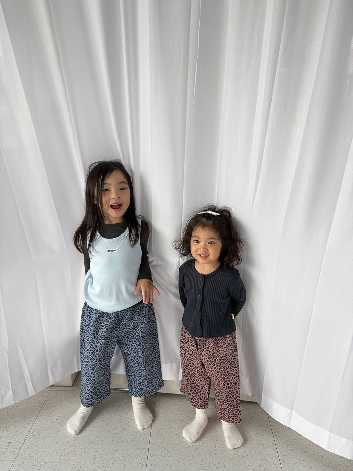 Pig leopard print pants / pepper