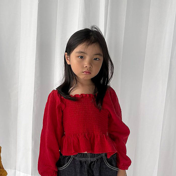 smocked blouse / pepper