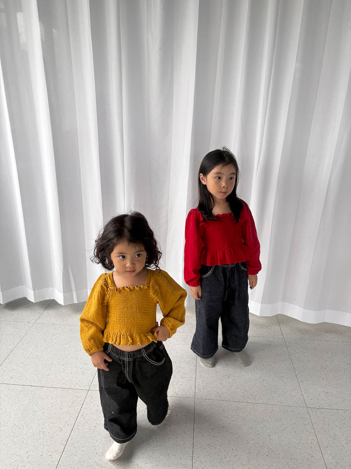 smocked blouse / pepper