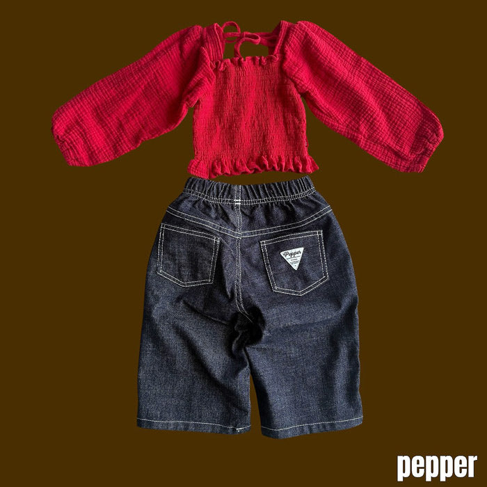 smocked blouse / pepper