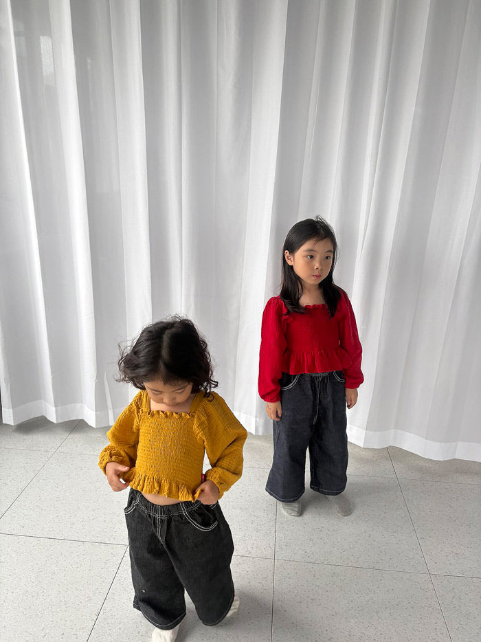 smocked blouse / pepper