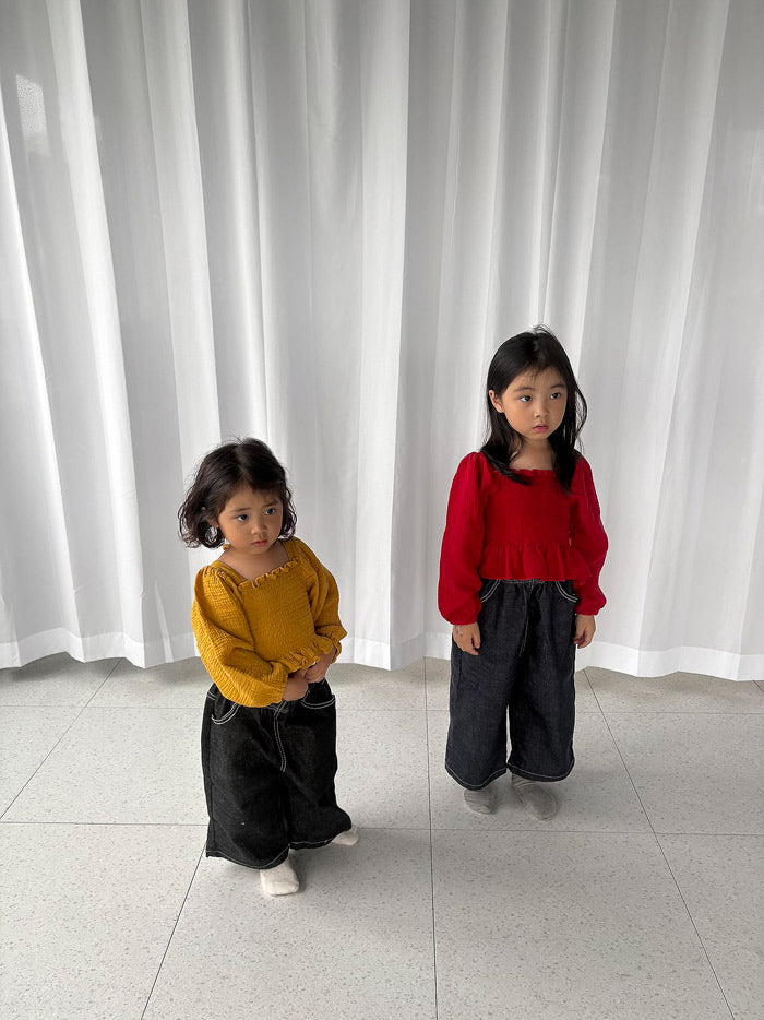 smocked blouse / pepper
