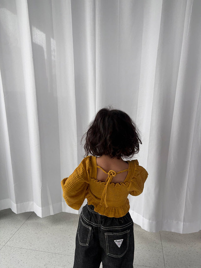 smocked blouse / pepper