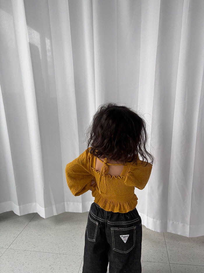 smocked blouse / pepper