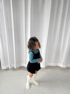 Corduroy short suspenders / pepper