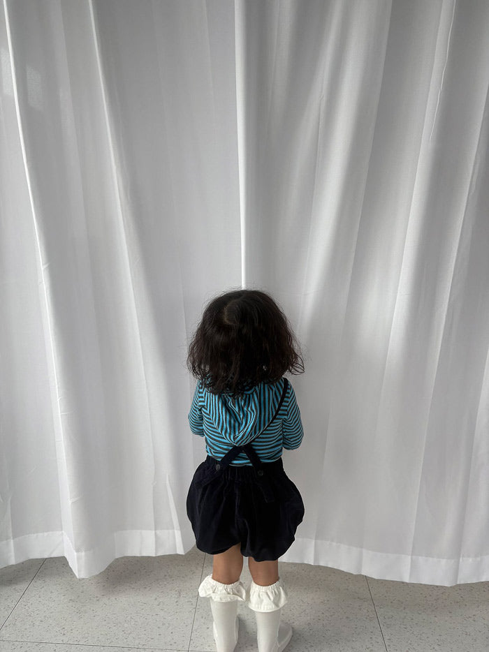 Corduroy short suspenders / pepper
