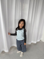 Ribbed layered tank top / pepper