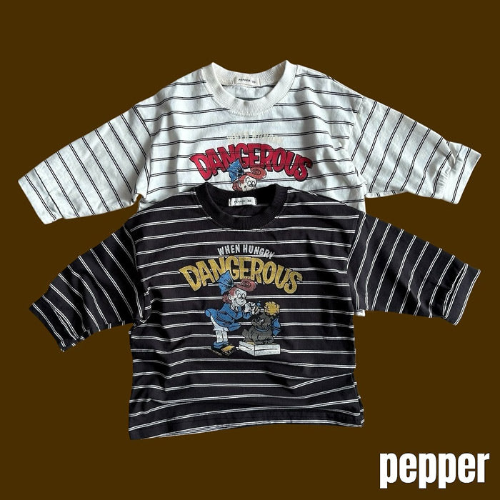 Bulldog striped shirt / pepper
