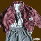 Cookie plaid shirt / pepper