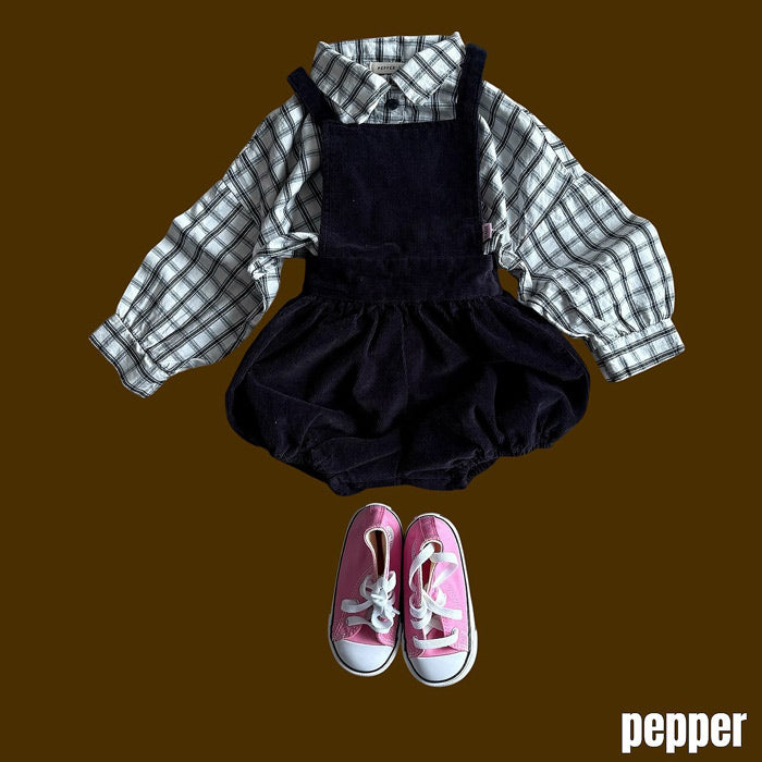 Cookie plaid shirt / pepper