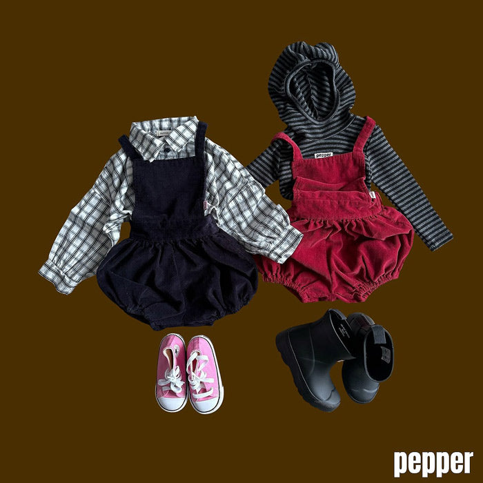 Cookie plaid shirt / pepper