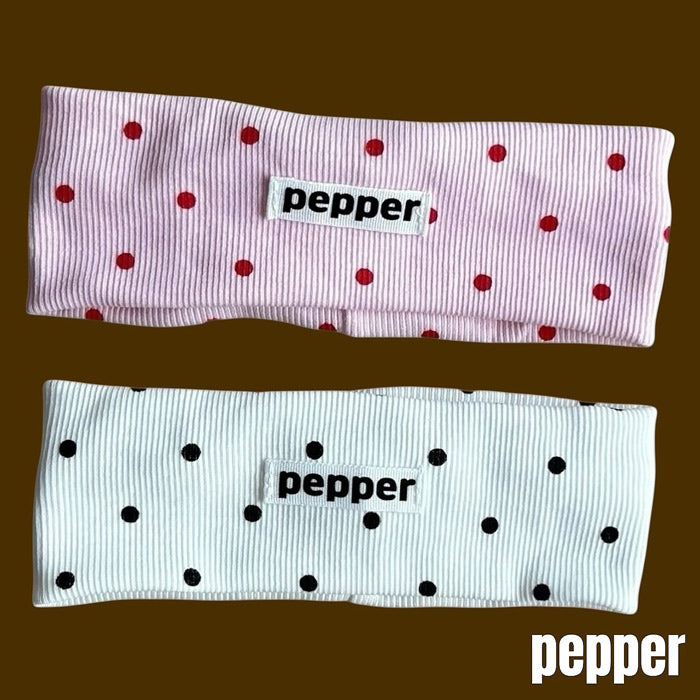 Dot hairband / pepper