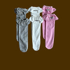 Frilly knee socks / pepper