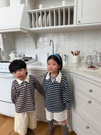Marshmallow collar shirt / pie