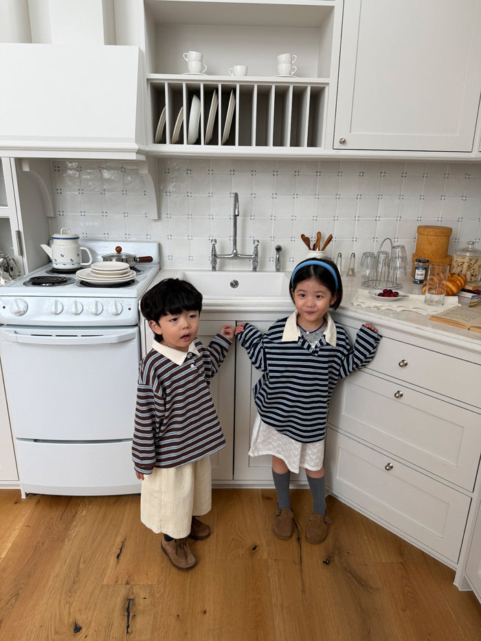 Marshmallow collar shirt / pie