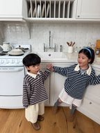 Marshmallow collar shirt / pie